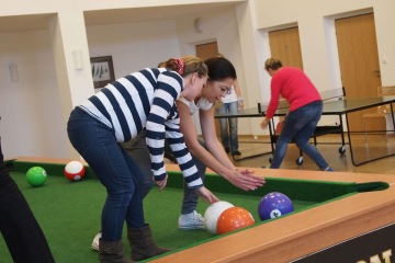 lidský billiard, indoor teambuilding - hotel Port