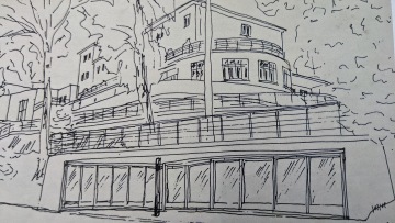 Venkovní bazén vedle pláže s výhledem na Máchovo jezero - hotel Port